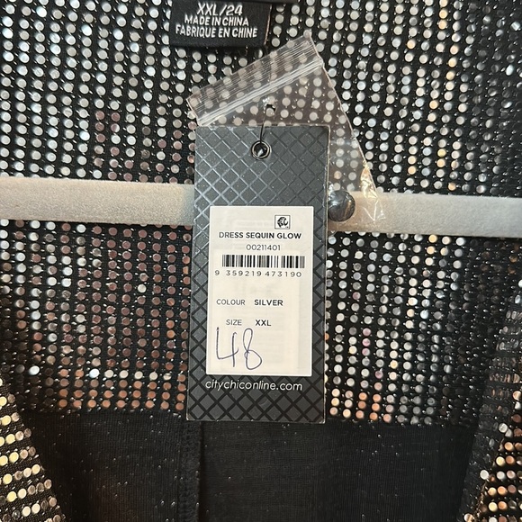 NWT City Chic Sequin Glow Dress - Picture 6 of 9